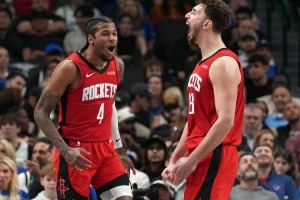 pp电子-范乔丹缺阵！火箭今日首发：伊森、杰伦-格林、阿门、狄龙、申京