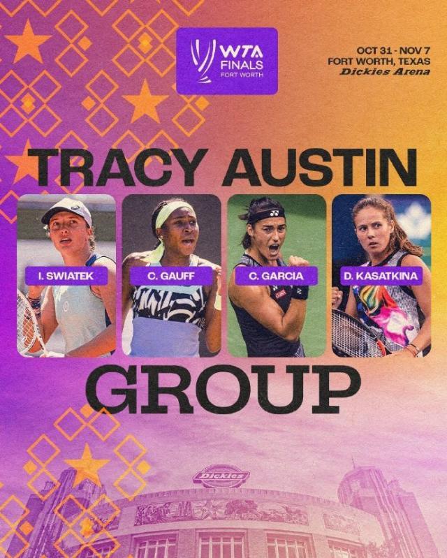 pp电子-WTA年终总决赛分组：加西亚能否再阻斯瓦泰克？